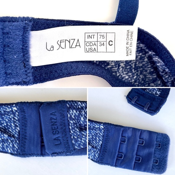 La SENZA Slightly Padded Denim & Lace Push-up Bra - Picture 14 of 14